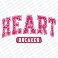 Heart Breaker Sparkly Faux Sequin Letters DTF Transfer - PrintPony