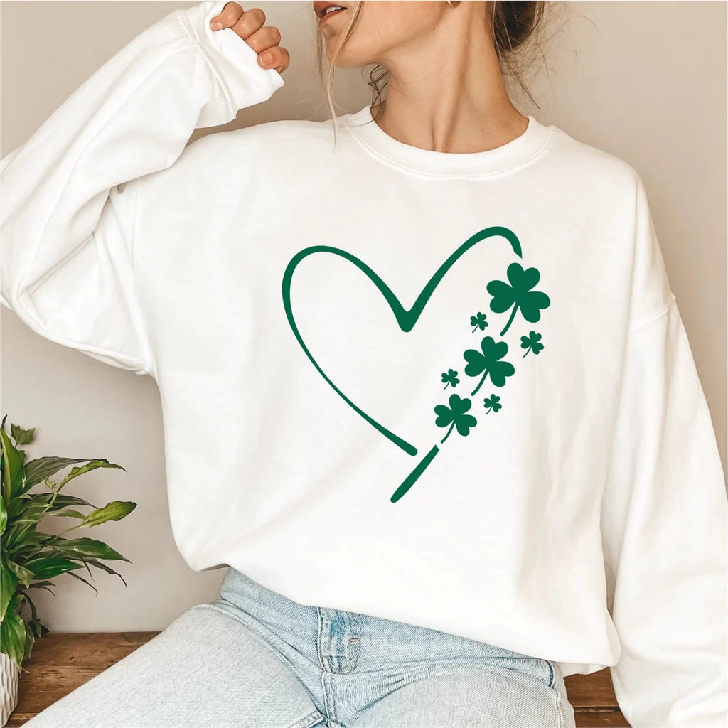 Heart with Clovers DTF Transfer - PrintPony