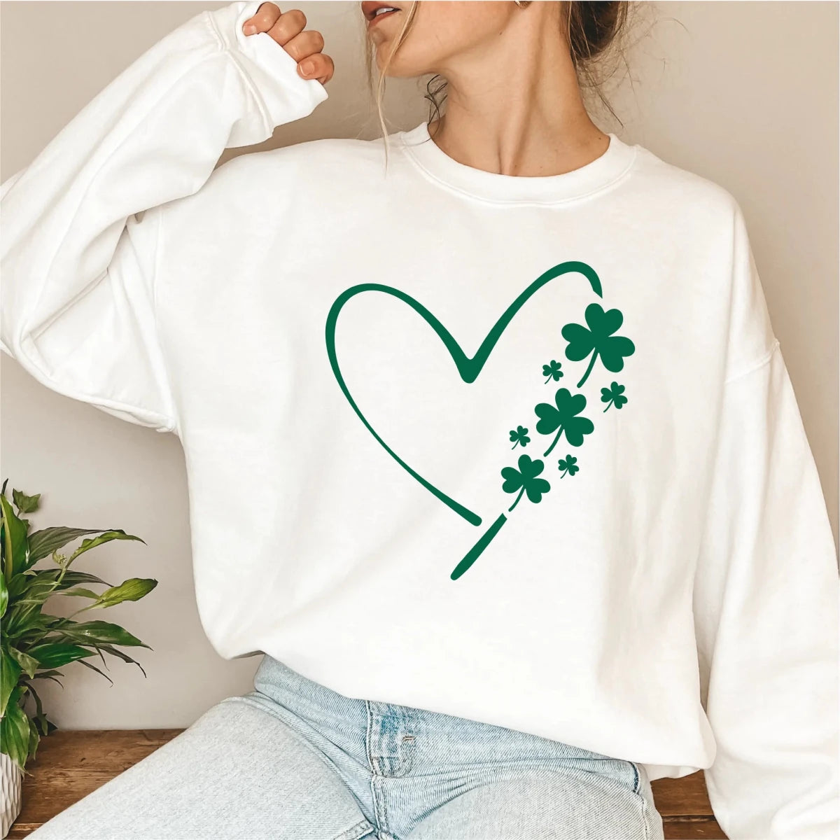 Heart with Clovers DTF Transfer - PrintPony