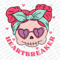 Heartbreaker Skeleton Valentines DTF Transfer - PrintPony