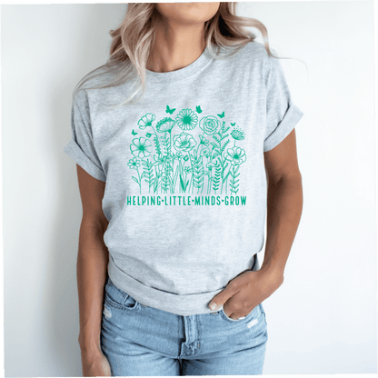 Helping Little Minds Grow Floral DTF Transfer - PrintPony™