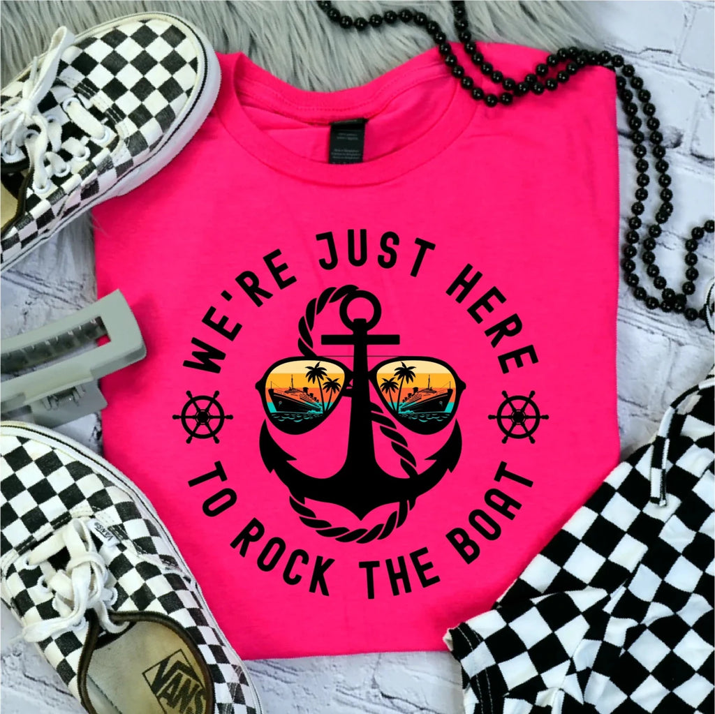 Here to Rock the Boat DTF Transfer - PrintPony