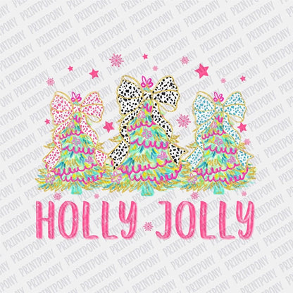 Holly Jolly Coquette DTF transfer - PrintPony