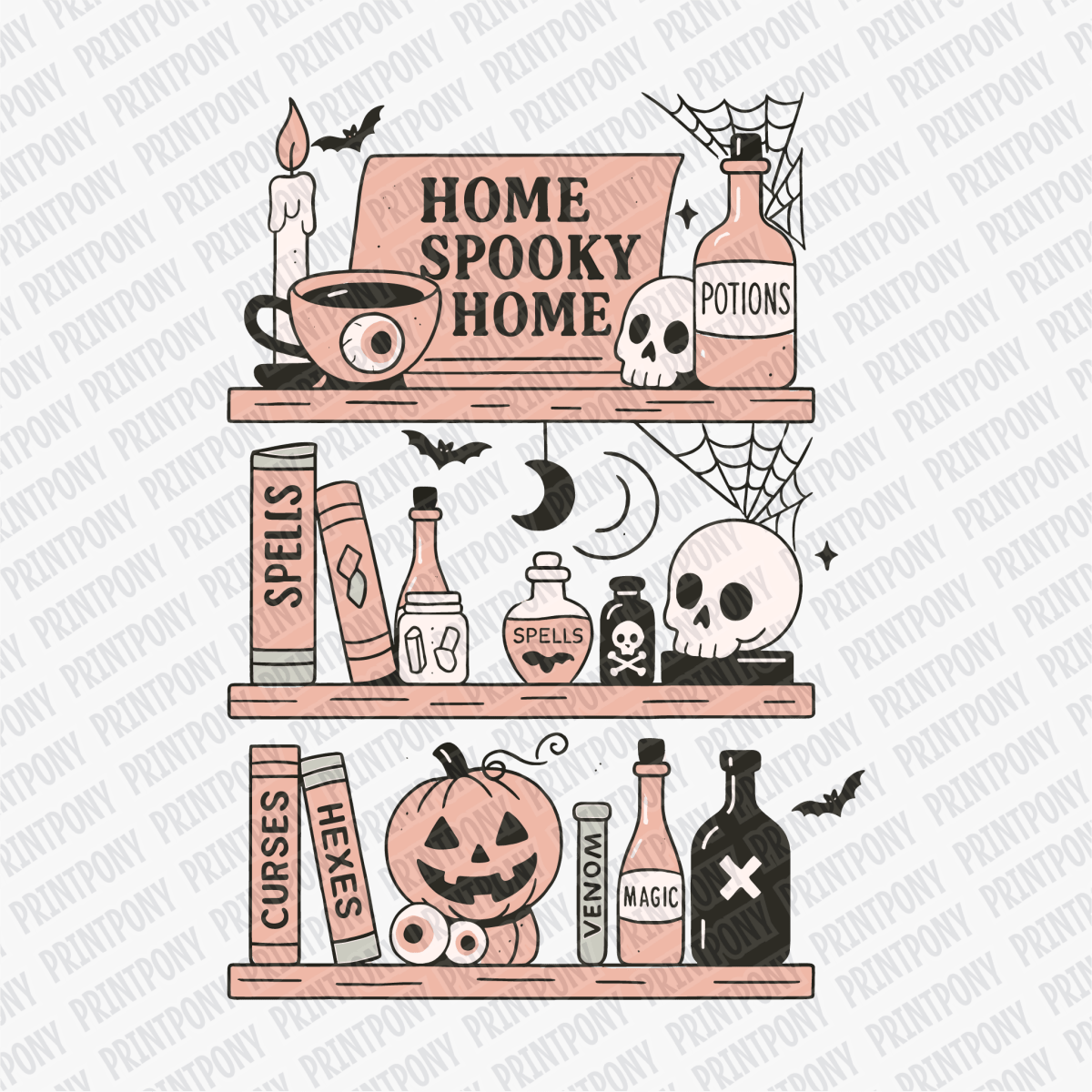Home Spooky Home Halloween DTF Transfer - PrintPony