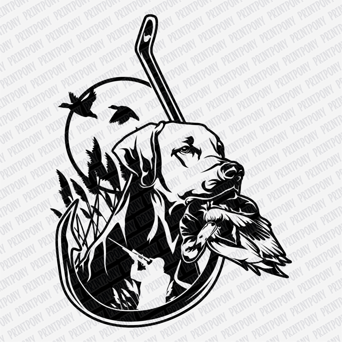 Hook & Hunt – Retriever DTF Transfer - PrintPony®