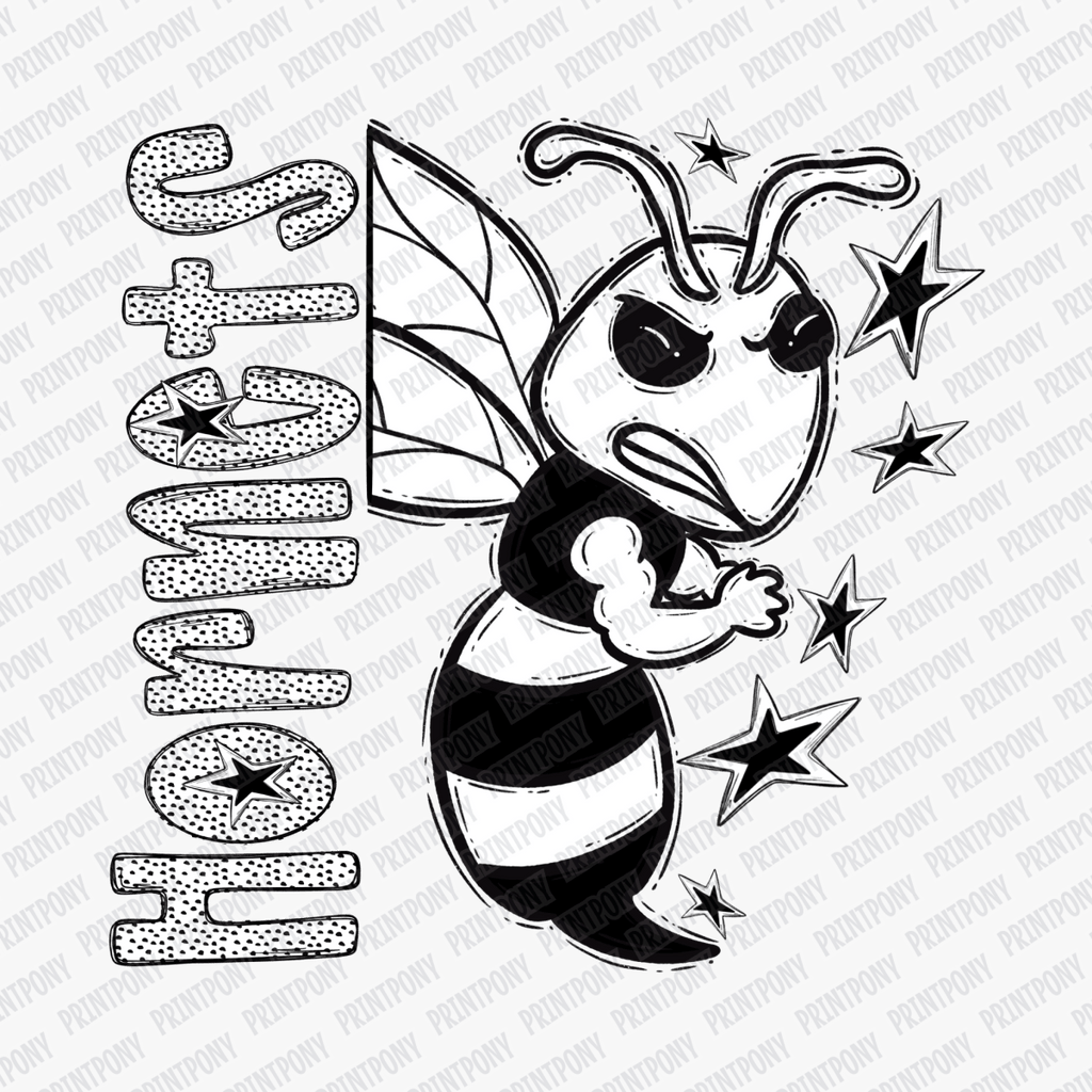 Hornets Dotted Design DTF Transfer - PrintPony