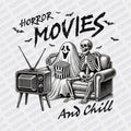 Horror Movies and Chill DTF transfer - PrintPony