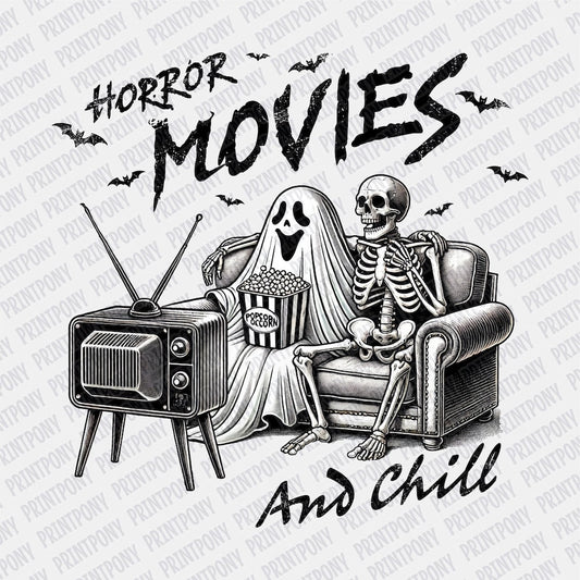 Horror Movies and Chill DTF transfer - PrintPony