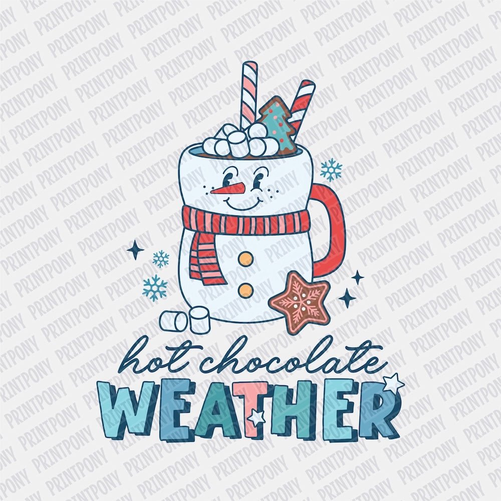 Hot Chocolate Weather Snowman DTF transfer - Print Pony‚Äö√ë¬¢