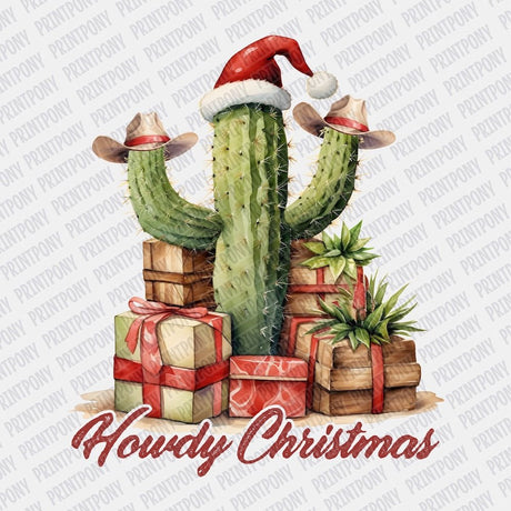 Howdy Christmas DTF transfer - Print Pony‚Ñ¢