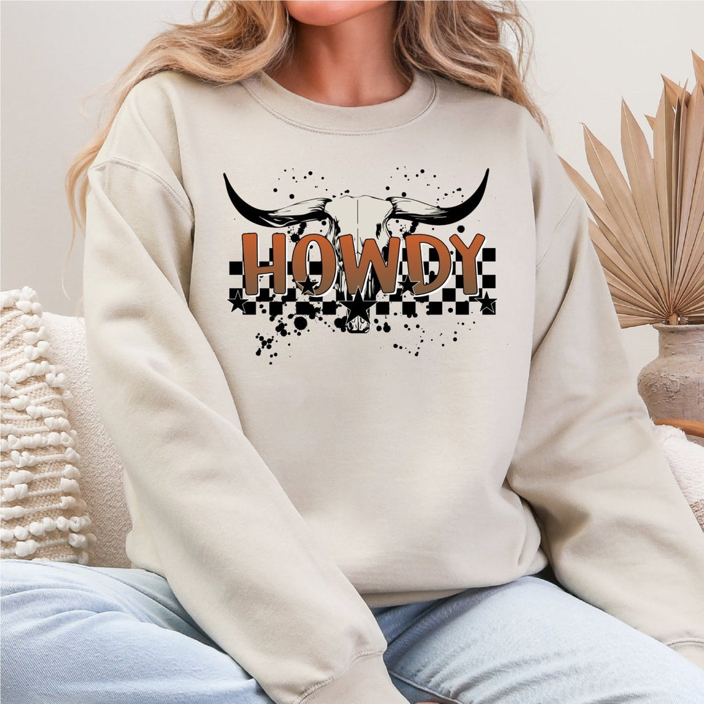 Howdy Cow Skull Western DTF Transfer - PrintPony™