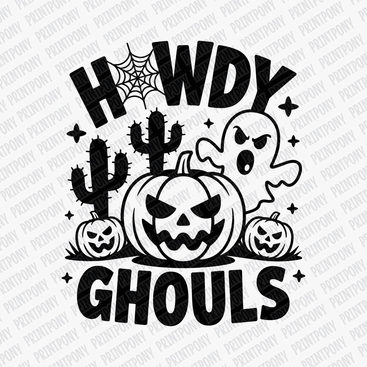 Howdy Ghouls DTF transfer - PrintPony