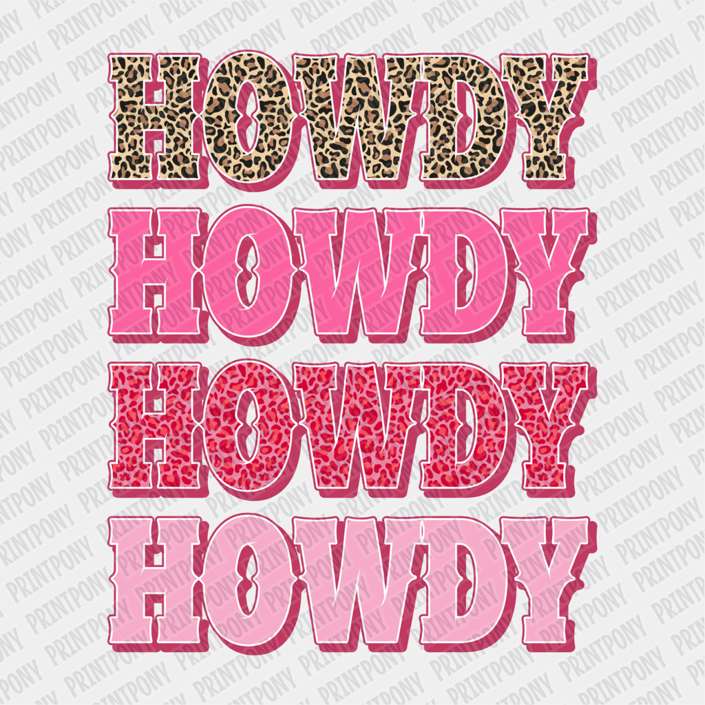 Howdy Leopard and Pink Design DTF Transfer - PrintPony