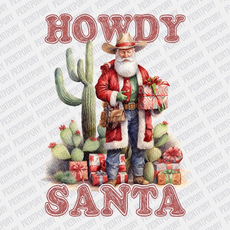 Howdy Santa DTF transfer - Print Pony‚Ñ¢