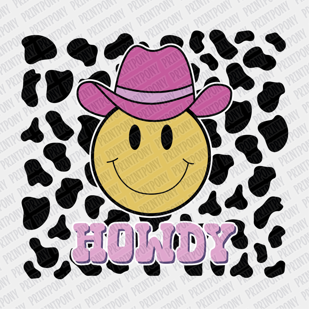 Howdy Smiley DTF Transfer - PrintPony