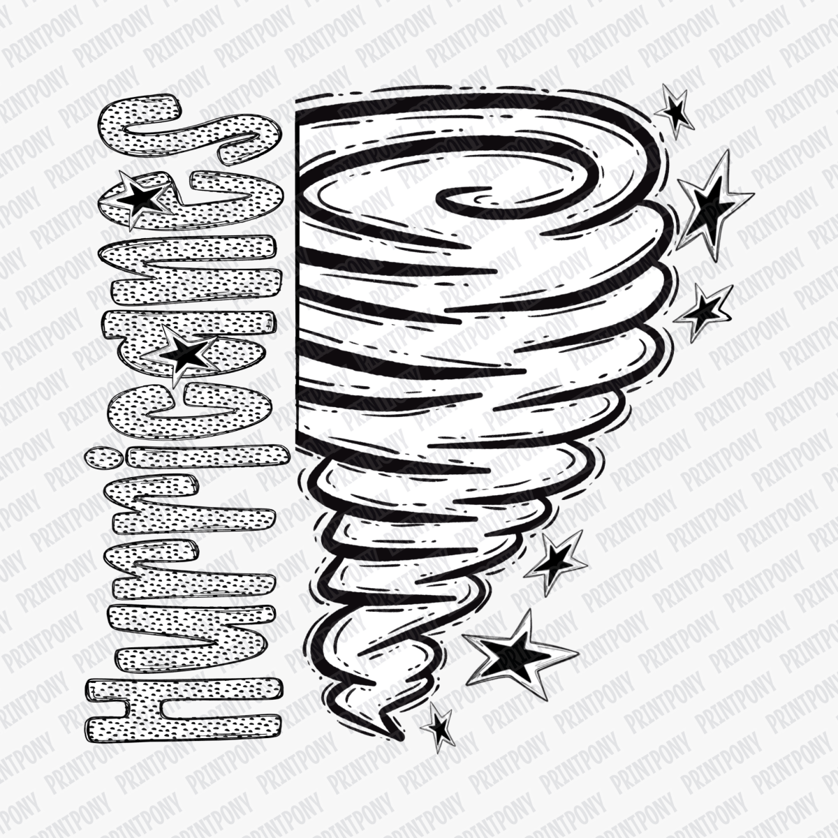 Hurricanes Dotted Design DTF Transfer - PrintPony
