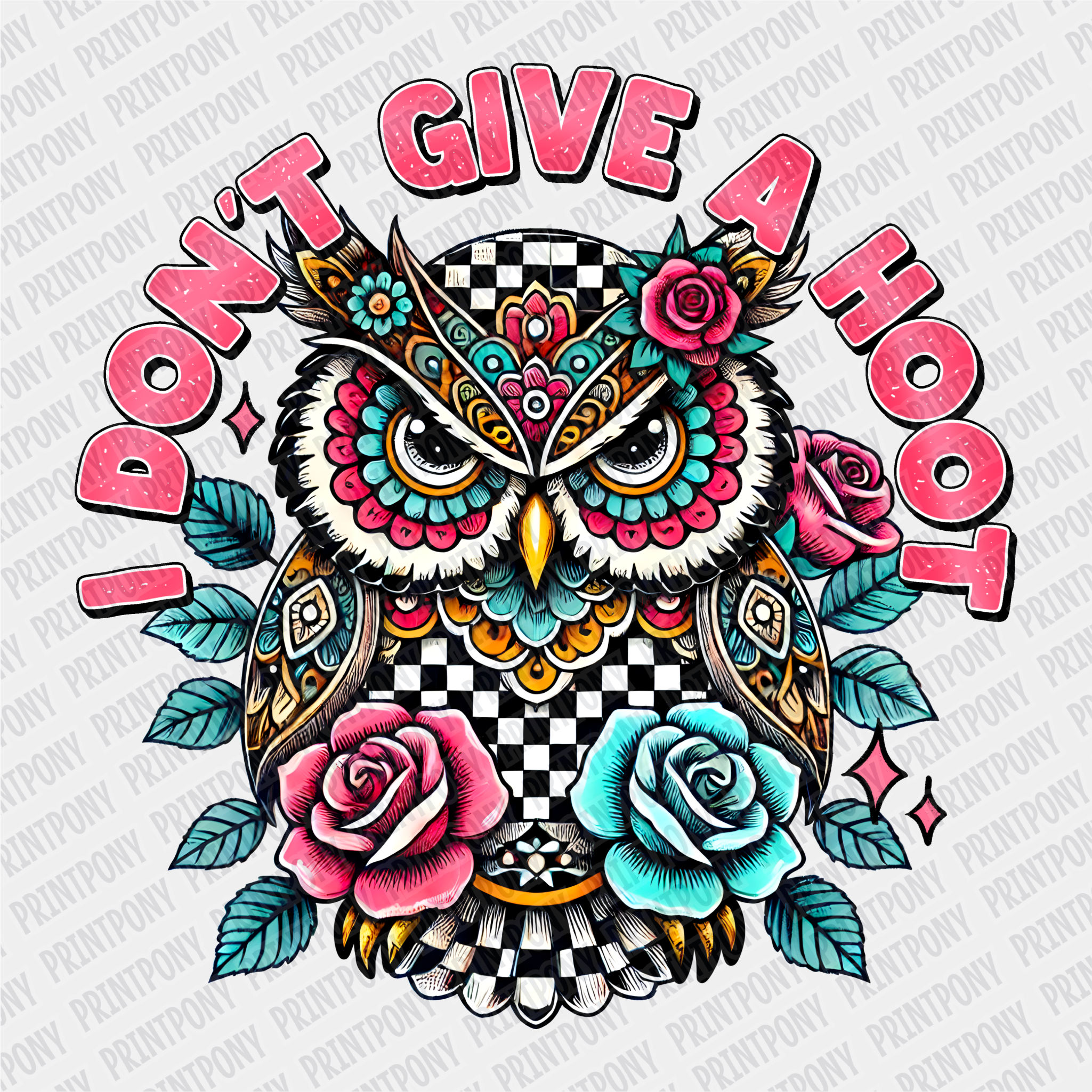 I Don't Give a Hoot DTF Transfer