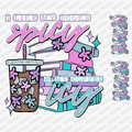 I Like My Books Spicy and Coffee Icy (with sleeves) - DTF Transfer - PrintPony¬Æ