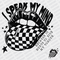 I Speak my Mind because it Hurts to Bite my Tongue (with pocket design) DTF Transfer - PrintPony