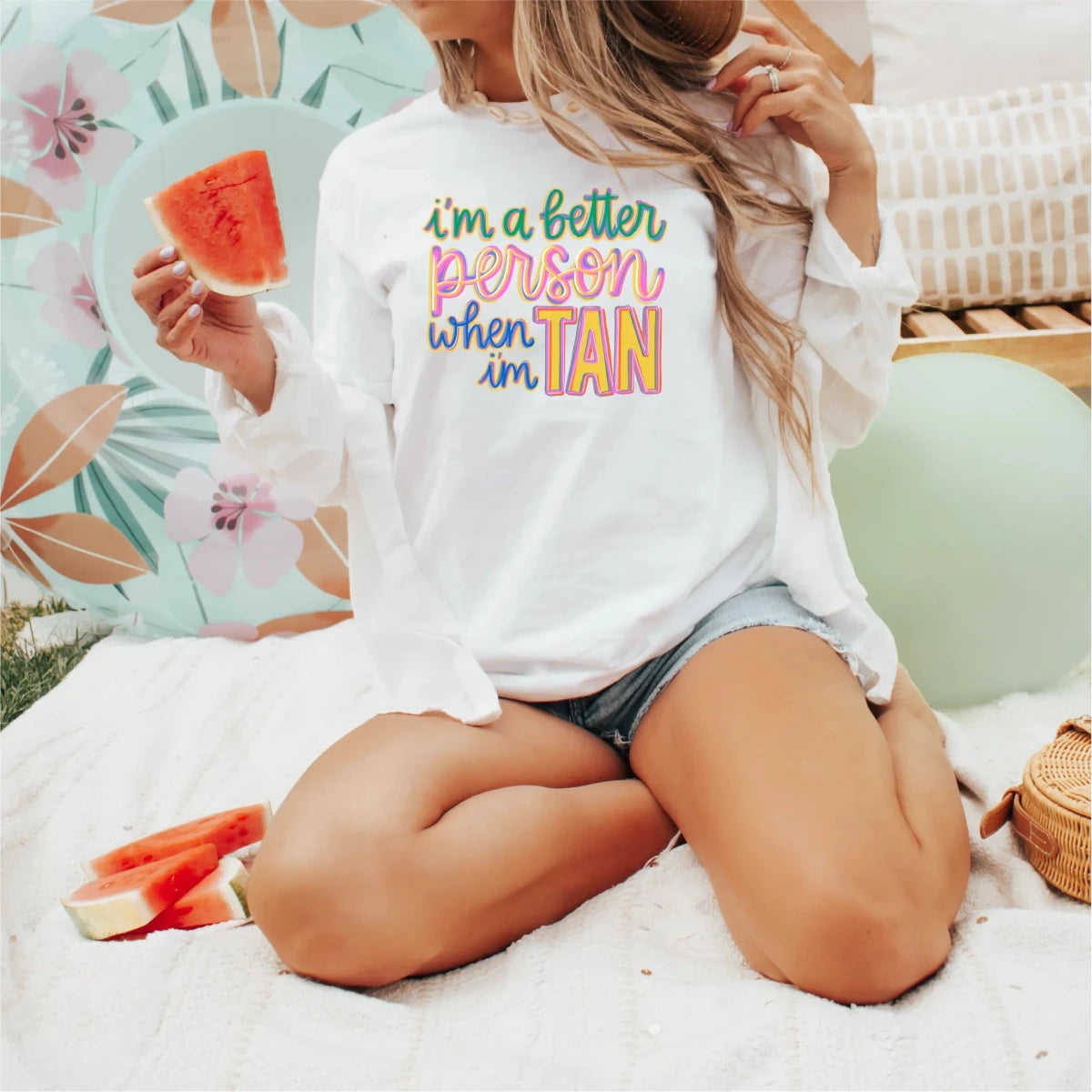 I'm a Better Person Tanned DTF transfer - PrintPony
