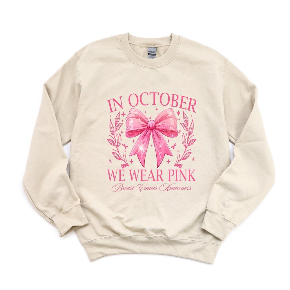In October, We Wear Pink (Ribbon) DTF transfer - PrintPony