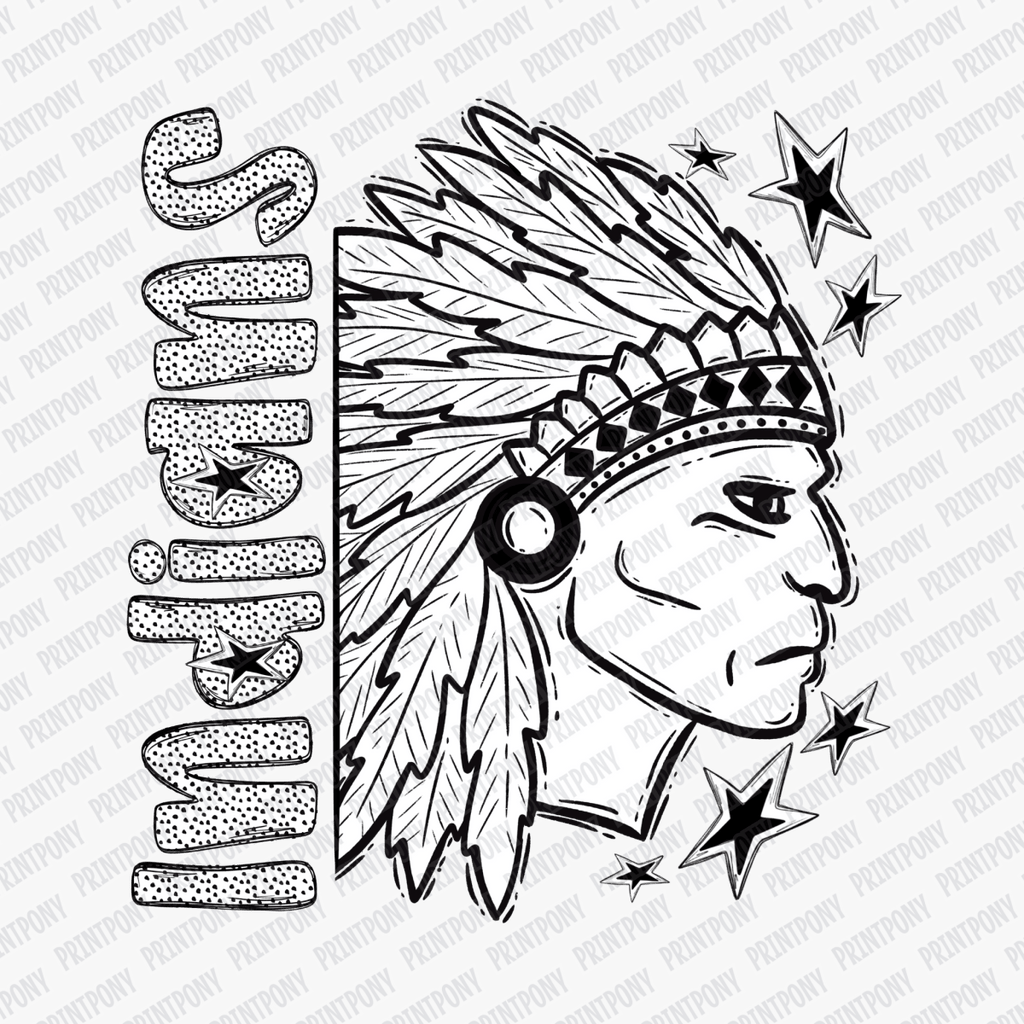 Indians Dotted Design DTF Transfer - PrintPony