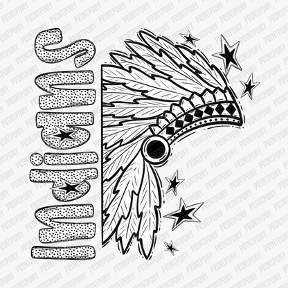 Indians Headdress Dotted Design DTF Transfer - PrintPony™