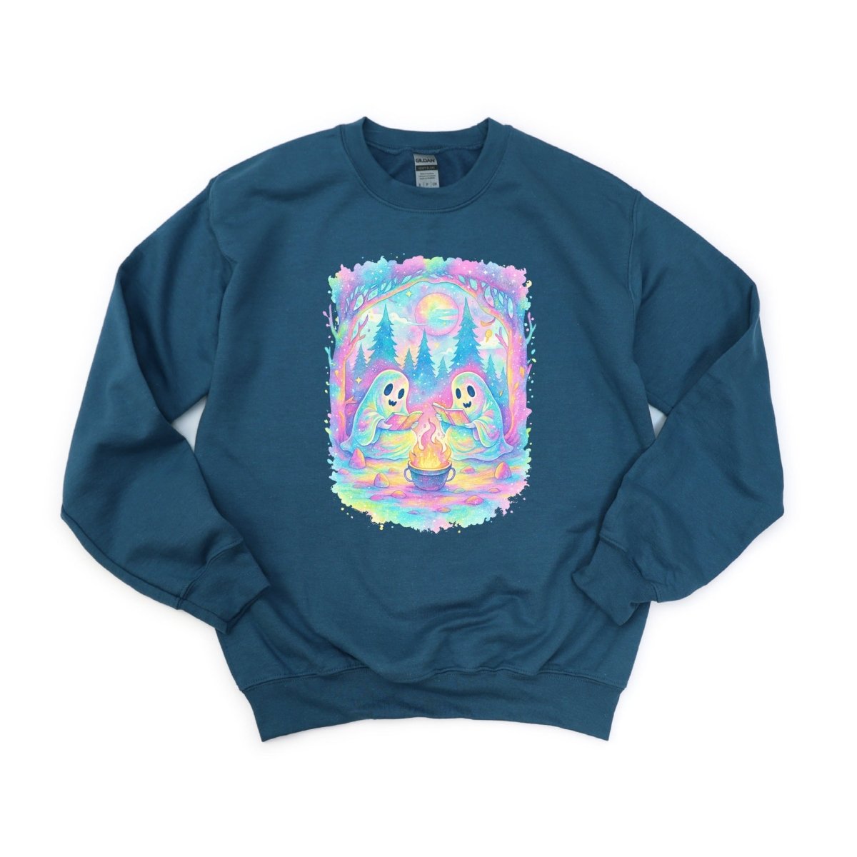 Iridescent Campfire Ghost Scene Halloween DTF Transfer - PrintPony™
