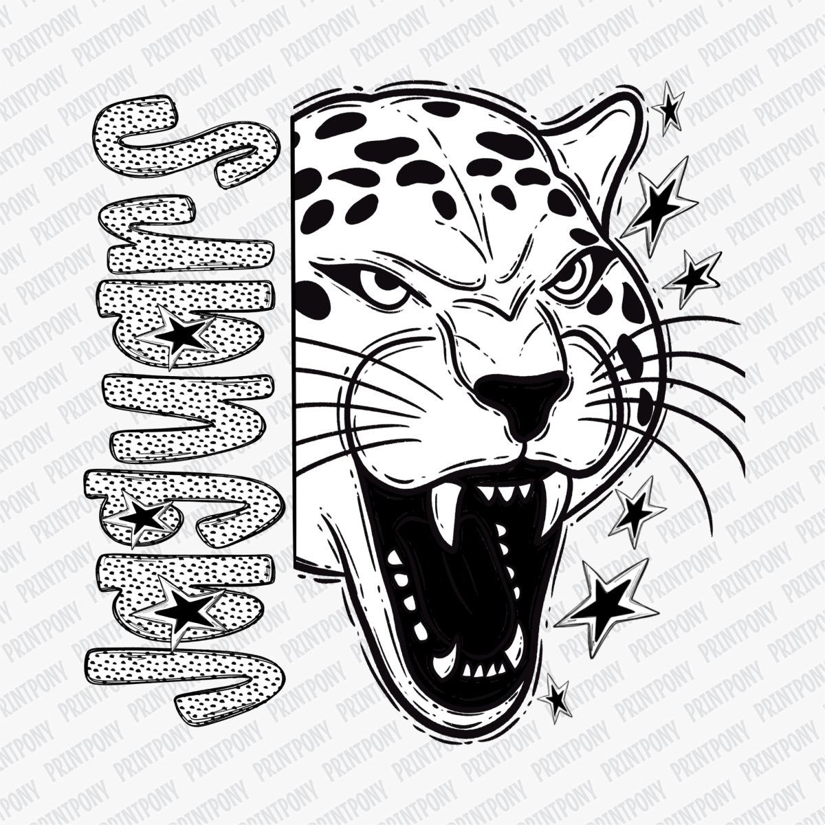 Jaguars Dotted Design DTF Transfer - PrintPony