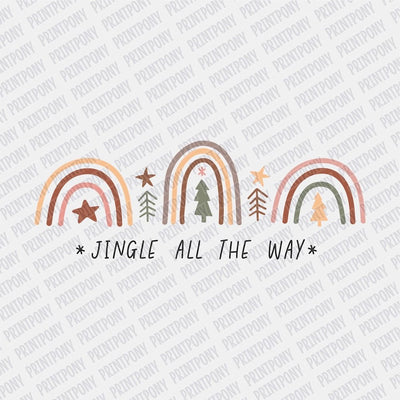 Jingle all the way Boho DTF transfer - Print Pony™