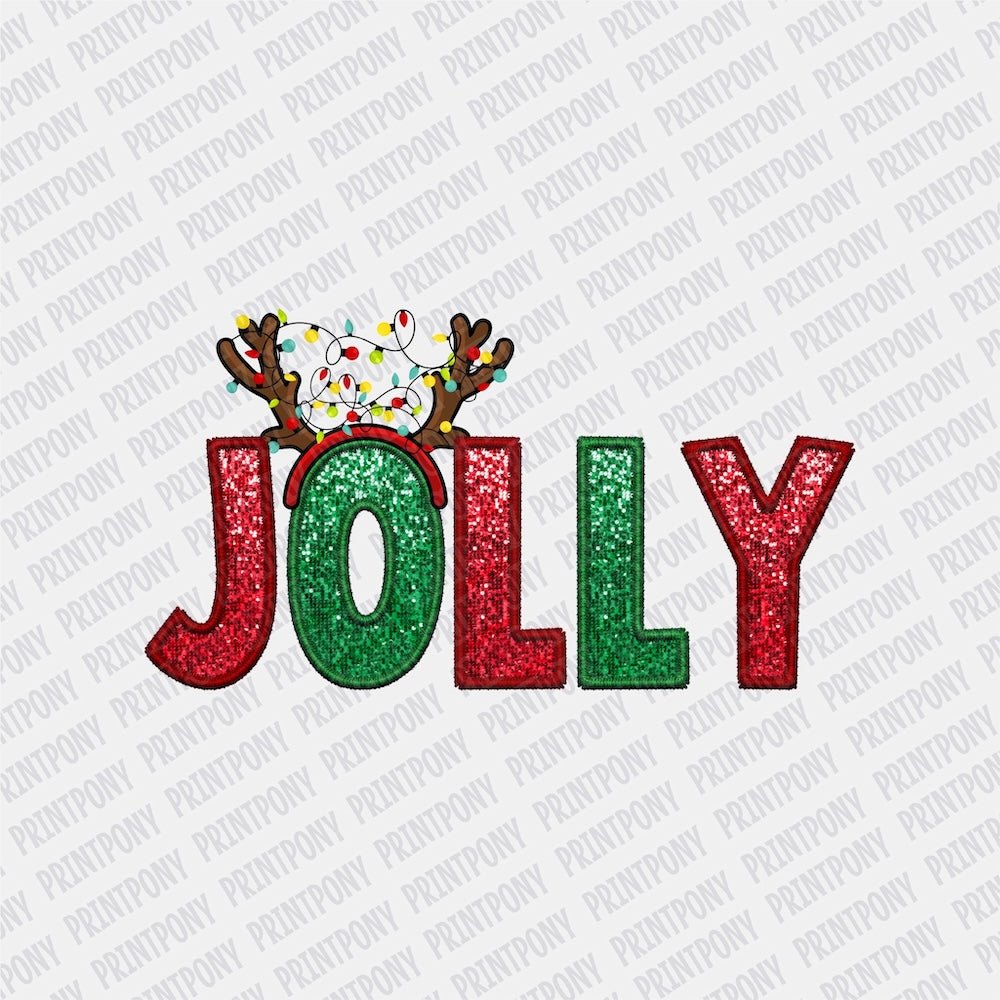 Jolly Faux Embroidered DTF transfer - Print Pony‚Äö√ë¬¢