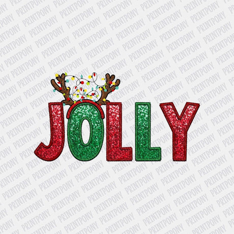 Jolly Faux Embroidered DTF transfer - Print Pony‚Ñ¢