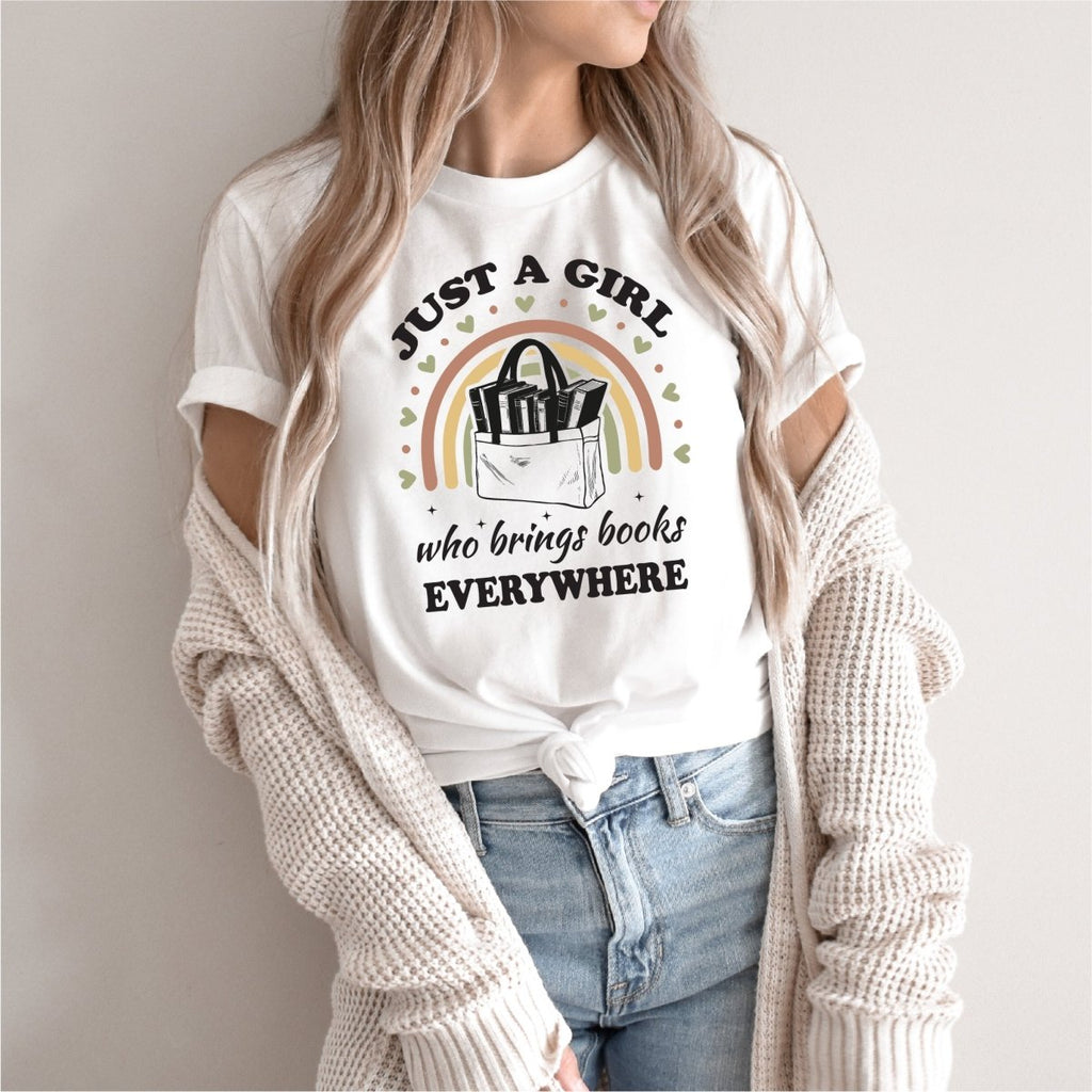 Just A Girl Who Brings Books Everywhere - DTF Transfer - PrintPony®