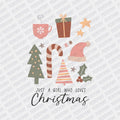 Just a Girl who Love's Christmas Boho DTF transfer - PrintPony