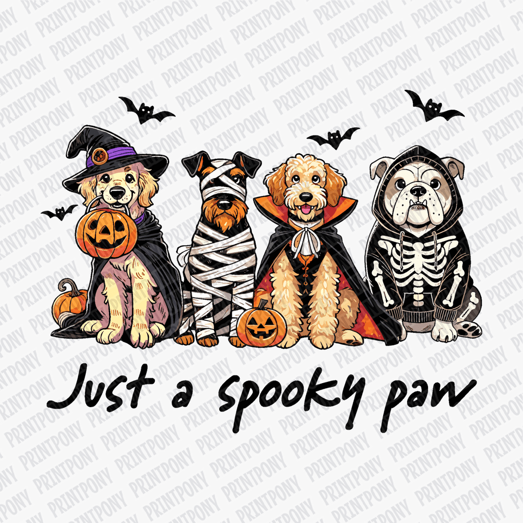 Just a Spooky Paw DTF Transfer - PrintPony