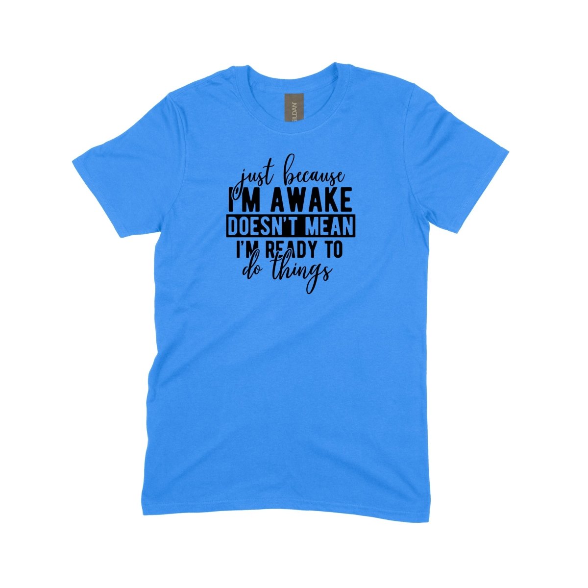 Just Because I'm Awake, Doesn't Mean I'm Ready to do Things - DTF Transfer - PrintPony
