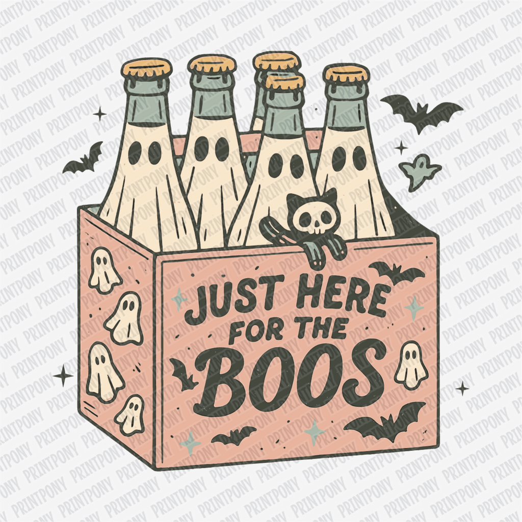 Just Here for the Boos Halloween DTF Transfer - PrintPony