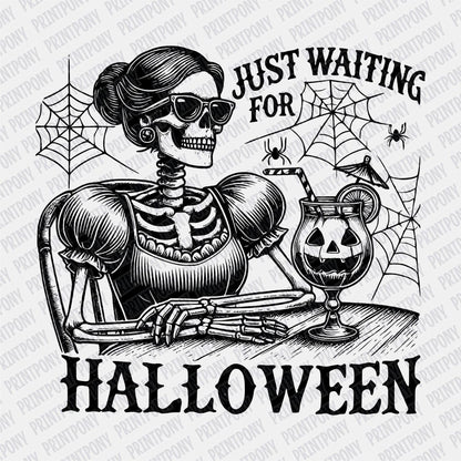 Just Waiting for Halloween DTF transfer - PrintPony
