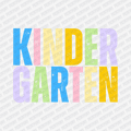 Kinder Garten Bright Pastel - DTF Transfer - PrintPony