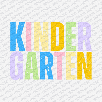 Kinder Garten Bright Pastel - DTF Transfer - PrintPony®