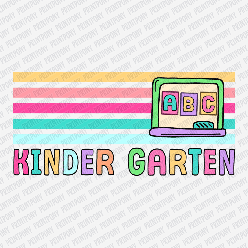 Kinder Garten Stripes - DTF Transfer - PrintPony