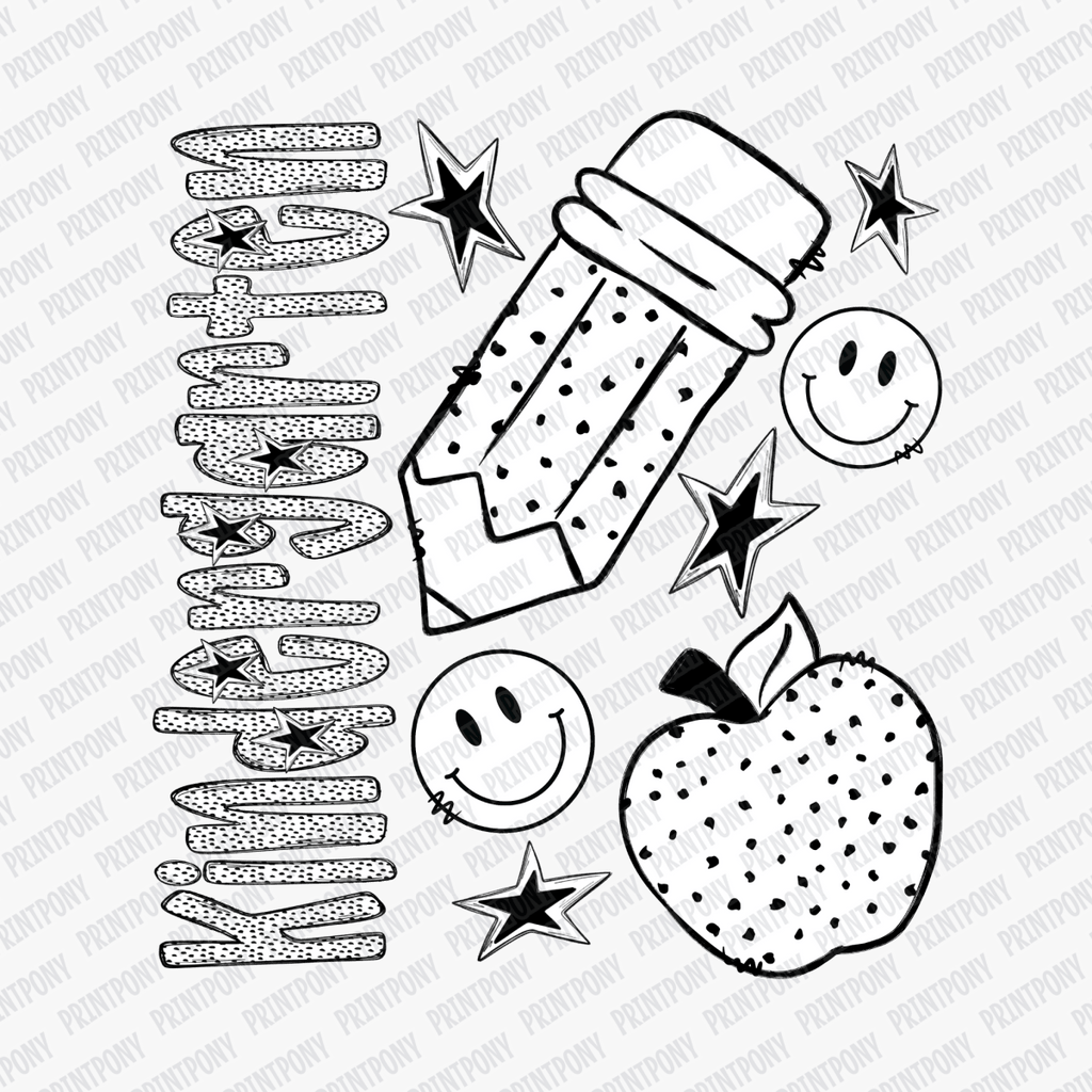 Kindergarten Dotted DTF transfer - PrintPony