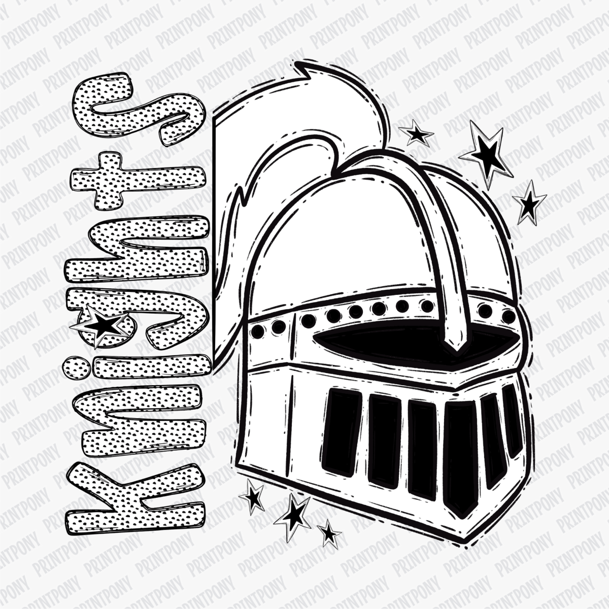 Knights Dotted Design DTF Transfer - PrintPony™
