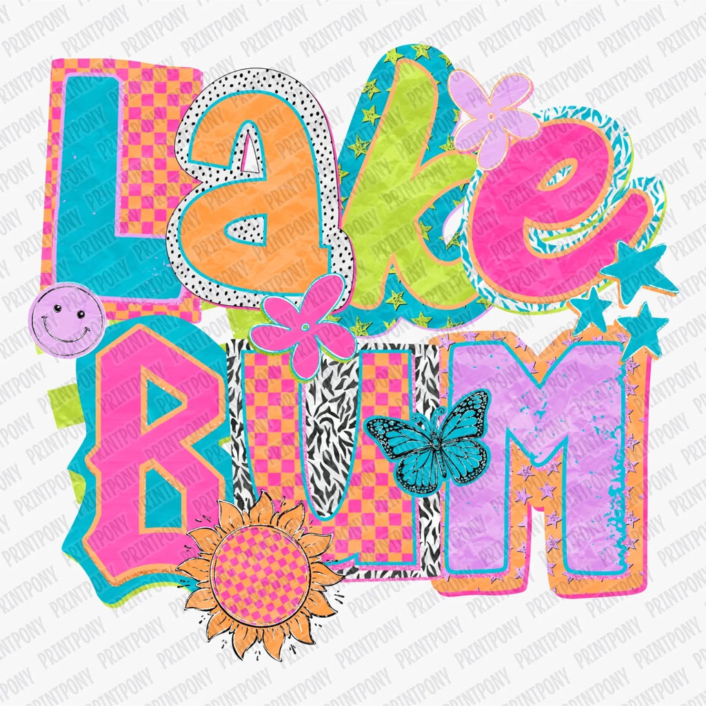 Lake Bum Neon DTF transfer - PrintPony