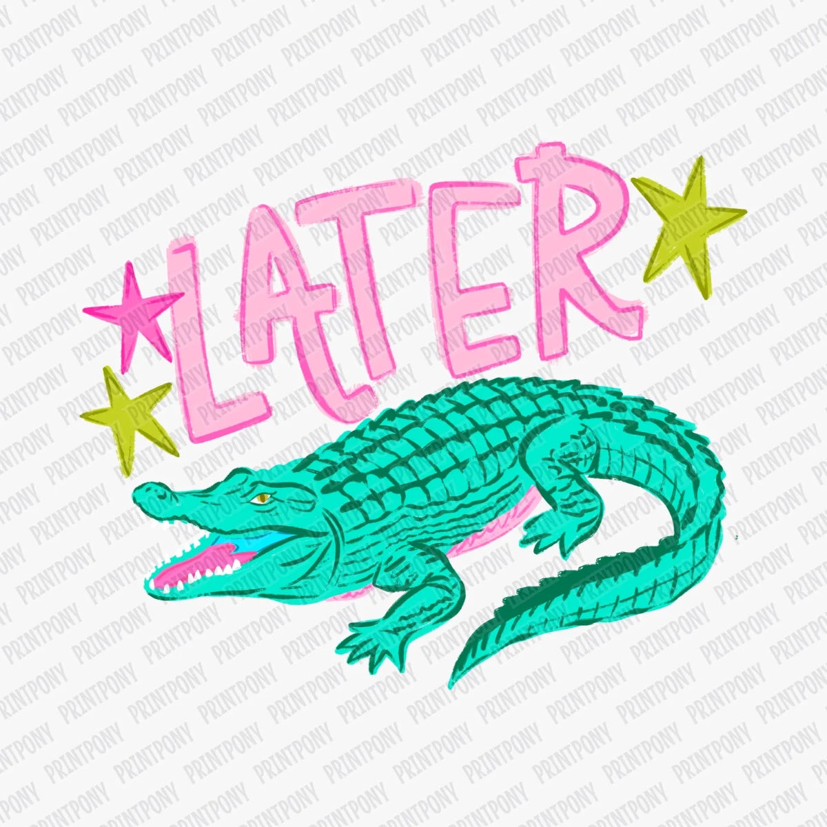 Later Gator DTF transfer - Pink - PrintPony