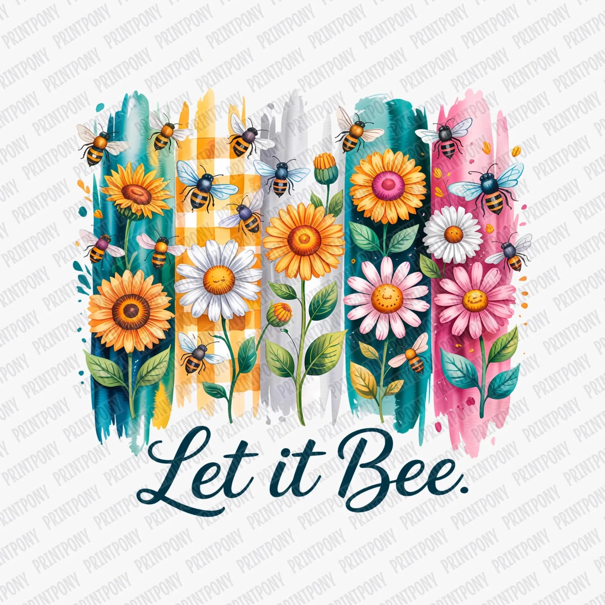 Let it Be Floral DTF Transfer - PrintPony
