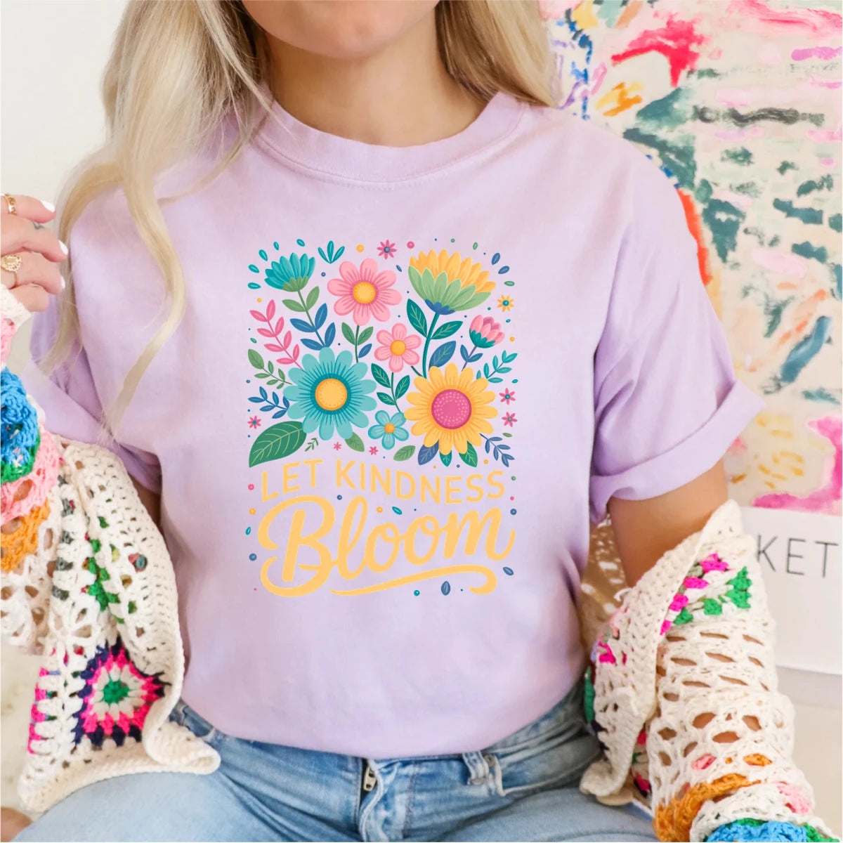 Let Kindness Bloom DTF Transfer - PrintPony