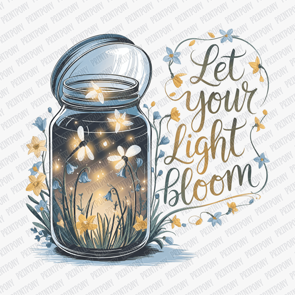 Let Your Light Bloom DTF Transfer - PrintPony®