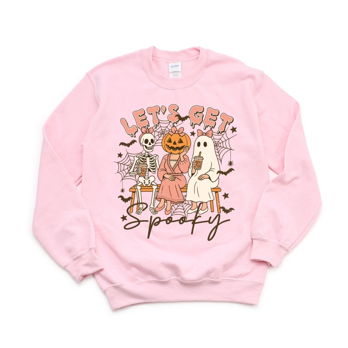 Let's Get Spooky, Skeleton, Pumpkin, and Ghost Halloween DTF Transfer - PrintPony™