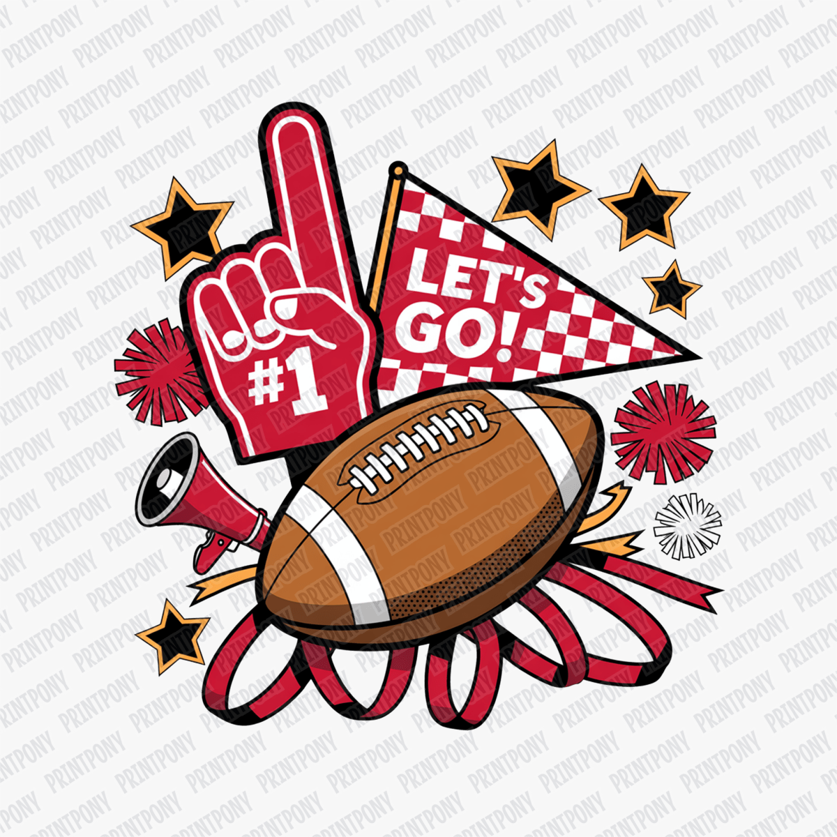 Let's Go 1 DTF Transfer - PrintPony™